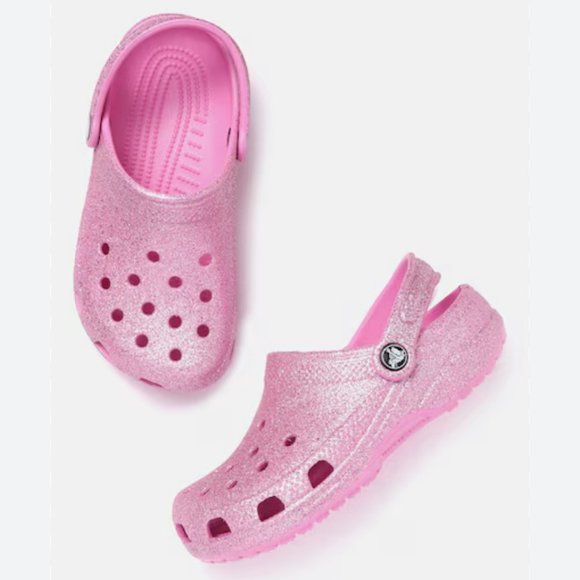 CROCS Other - Crocs- Unisex Classic Glitter Pink Clogs Slip On Everyday Shoes Men 13 Women 15